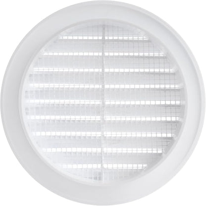 White 4" Inch Round Ventilation Grille - Image 2