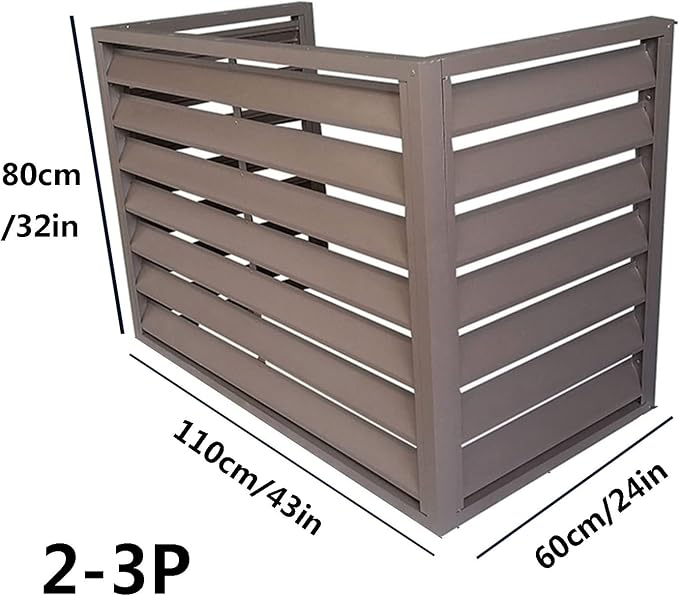 Multifunctional Aluminum Shutter Privacy Fence, Mini Split Cover - Image 2