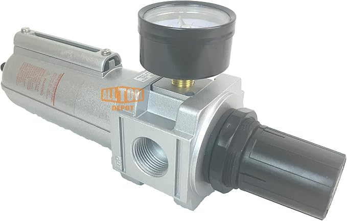 1/2" NPT HEAVY DUTY Compressed Air In Line Filter Regulator Combo Piggyback - Image 4