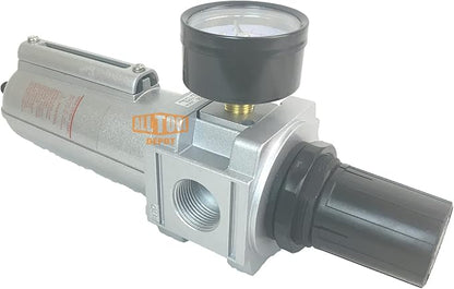 1/2" NPT HEAVY DUTY Compressed Air In Line Filter Regulator Combo Piggyback - Image 4