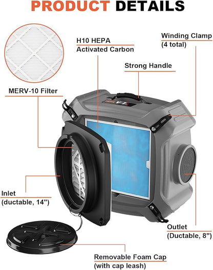 Abestorm 750 CFM Air Scrubber - Image 6