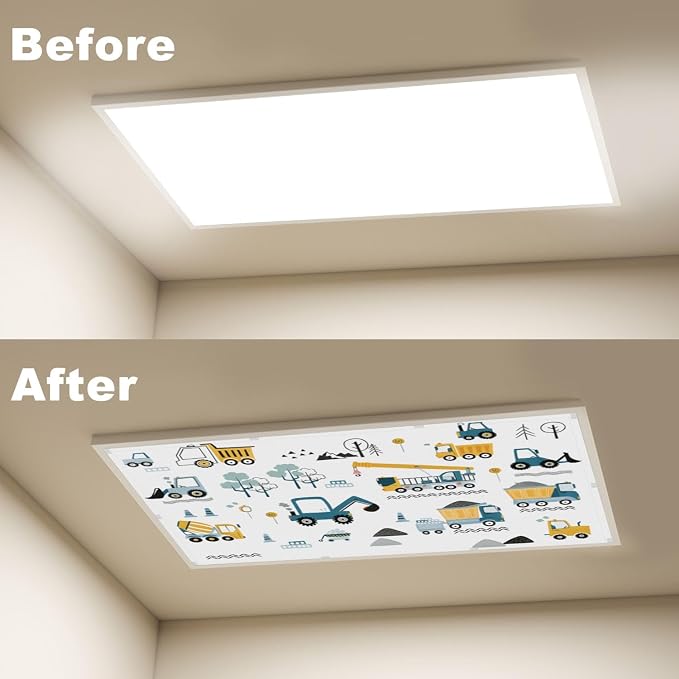 6 Pcs Fluorescent Light Covers for Ceiling Lights Construction Vehicles - Image 4