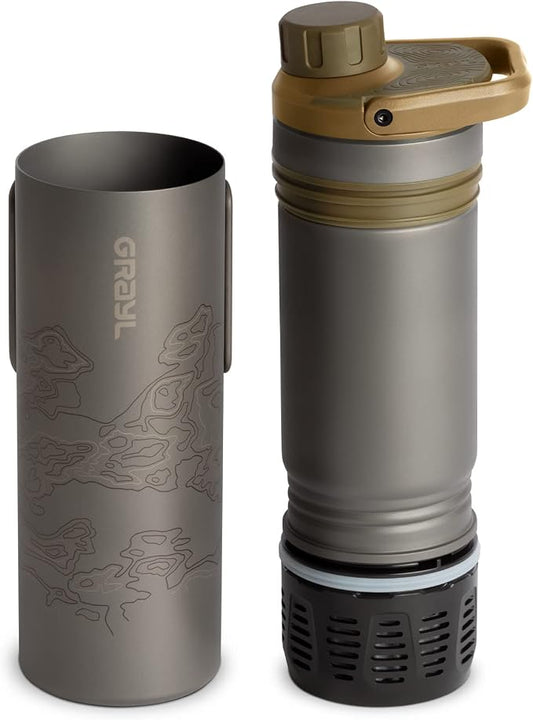 GRAYL UltraPress Titanium 16.9 oz Water Purifier & Filter Bottle - Image 2