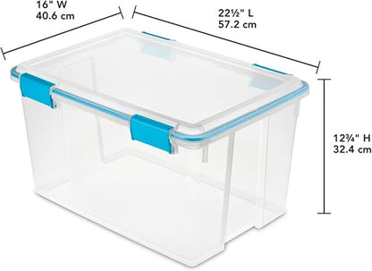 Sterilite 8-Pack Gasket Box, Weather-Resistant Storage Bins - Image 3
