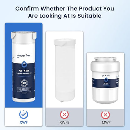 GLACIER FRESH XWF Replacement for GE XWF Refrigerator Water Filter Pack of 3 - Image 2