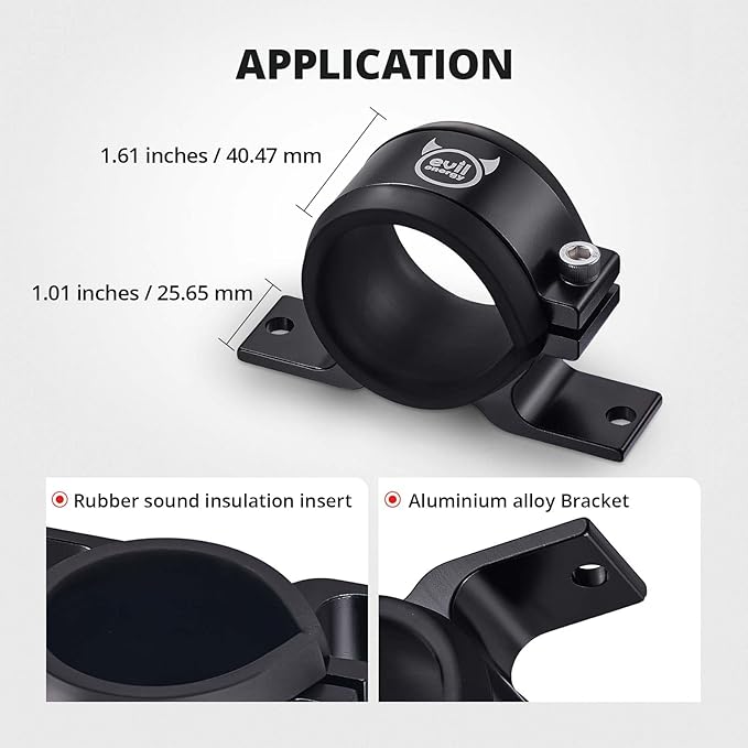 EVIL ENERGY 60MM Fuel Filter Mounting Bracket, Fuel Pump Clamp Holder 2PCS - Image 5