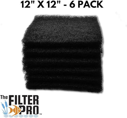 Black Coarse Filter Media, 1.25" Thick, 6 Pack, Ponds or Water Gardens - Image 2