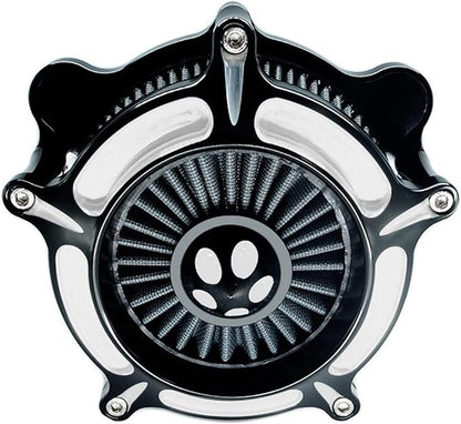 Air Filter Intake Motorcycle Turbine Cleaner Kit Cnc Cut Chrome by Unknown