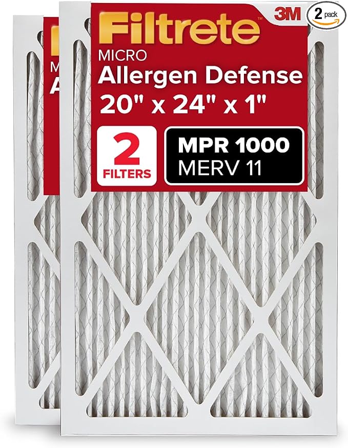 Filtrete 20x24x1 AC Furnace Air Filter, MERV 11, MPR 1000, Micro Allergen by Filtrete