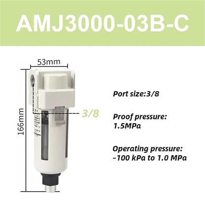 1pc Vacuum Water Droplet Separator Vacuum Pipeline Filter Negative Pressure - Image 2