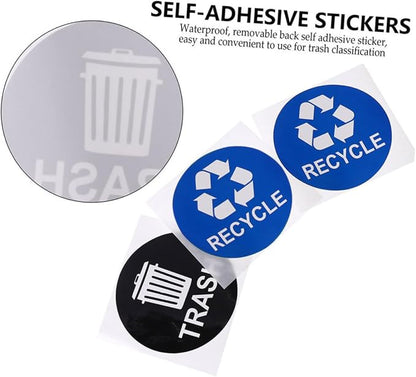 8pcs Garbage Can Stickers Waste Sorting Decals Recycling Bin Sticker Kitchen - Image 6
