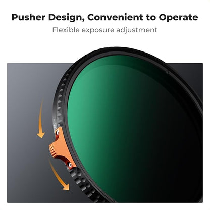 K&F CONCEPT 58mm Ultra-Low Reflectivity Putter Variable ND Filter ND2-ND400 28 - Image 6