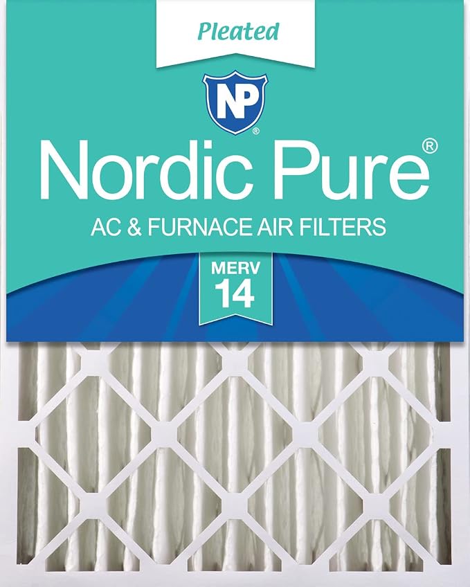 Nordic Pure 20x20x4 Pleated MERV 14 Air Filter 1 Pack by NordicPure