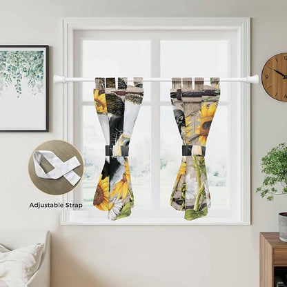 Retro Farmhouse Flower Bedroom Curtains 63 Inch Length, Window Curtains Tab Top - Image 5