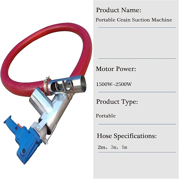 Red Portable Grain Suction Pump - Image 7