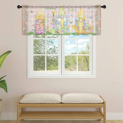 Happy Easter Sheer Valances for Windows 42"x18", Light Filtering Kitchen - Image 4