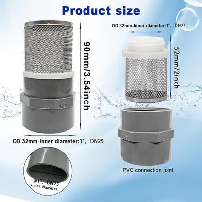 1" Stainless Steel Filter Cover Connected to 1 inch/DN25 Grey PVC Filter Water - Image 4