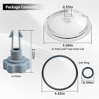 SF80110-1 Leaf Trap Cover Lid 5 inch Have O-Ring & Valve, Fit - Image 2