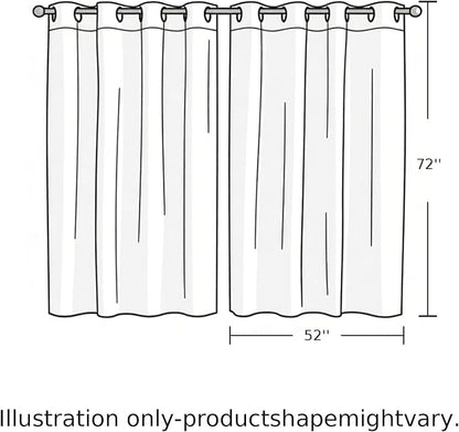 2 Panel Kitchen Cafe Curtains, Desert Camels Sunlight Filtering Nature Air - Image 9