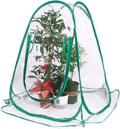 Mini PVC Greenhouse Cover Portable Insulated Pop Up Flower House - Image 3