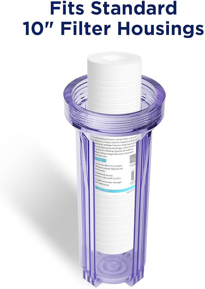Membrane Solutions Grooved Sediment Water Filter Cartridge, 5 Micron Whole - Image 7