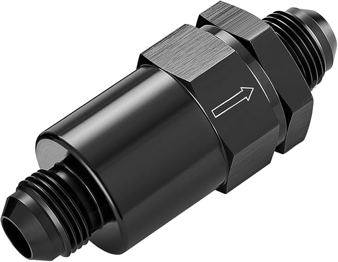 EVIL ENERGY 8AN Billet Inline Fuel Filter 30 Micron Aluminum Black by EVILENERGY