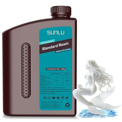 SUNLU 3D Printer Resin 2kg, Fast Curing Standard 3D Resin by SUNLU