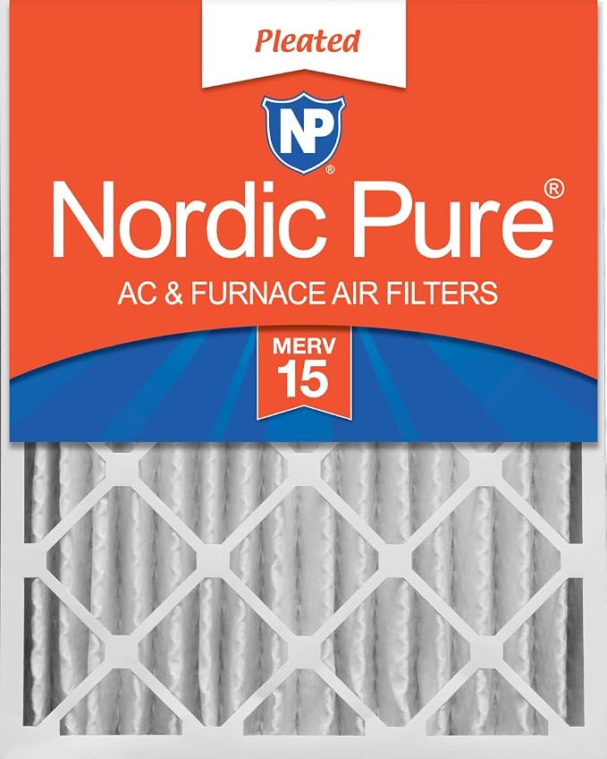 Nordic Pure 18x24x4 Pleated MERV 15 Air Filter 1 Pack by NordicPure