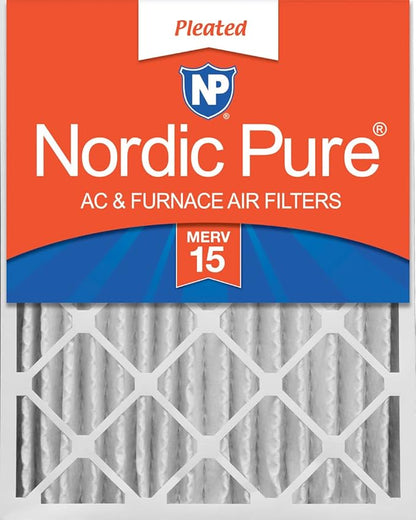 Nordic Pure 20x25x4 Pleated MERV 15 Air Filter 1 Pack by NordicPure