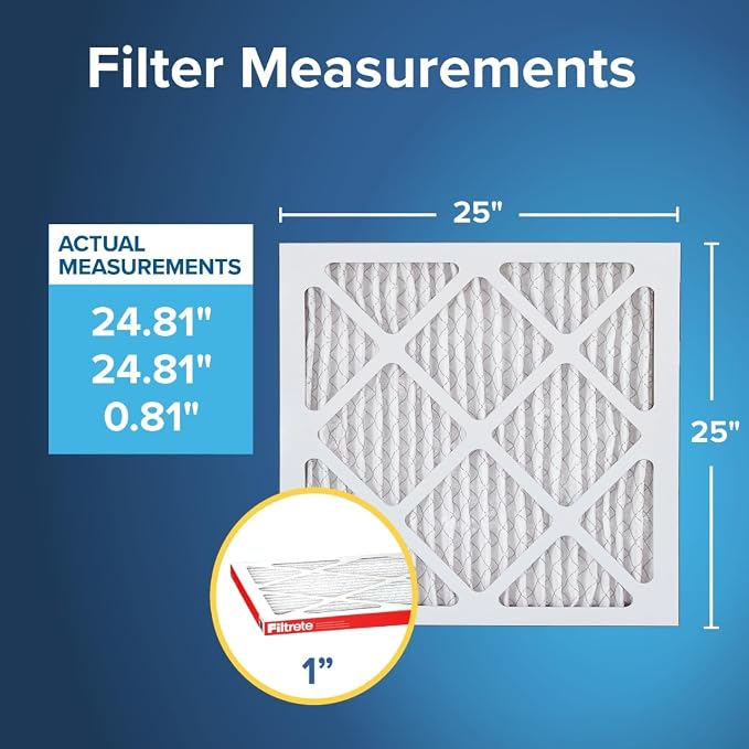Filtrete 25x25x1 AC Furnace Air Filter, MERV 11, MPR 1000, Micro Allergen - Image 2