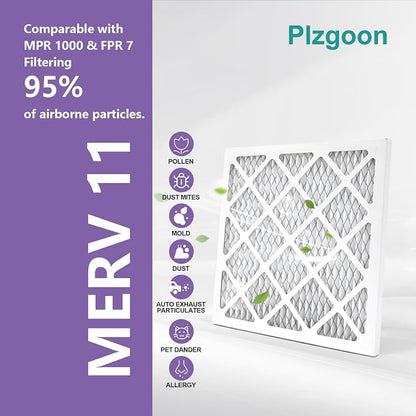 14x14x1 Air Filter MERV 11 MPR 1000 Pleated AC Furnace Filters Replacement - Image 3