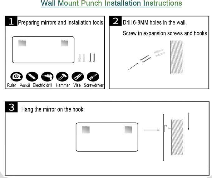 Smart Lighted Bathroom Mirror for Wall，Illuminated LED Bathroom Mirror，Lighted - Image 9