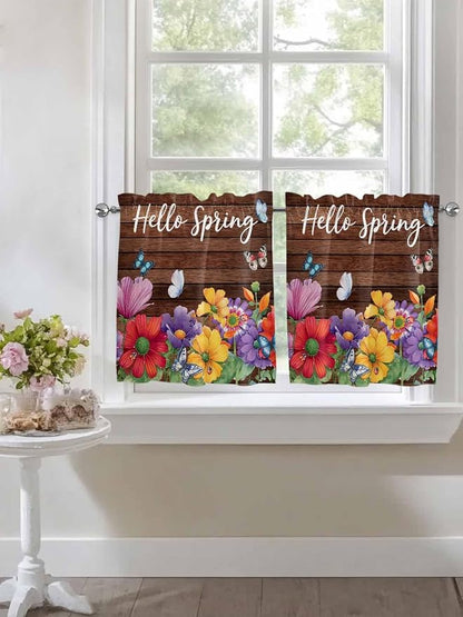 Spring Flowers Half Window Curtains 24 Inches Long, Watercolor Farmhouse - Image 7
