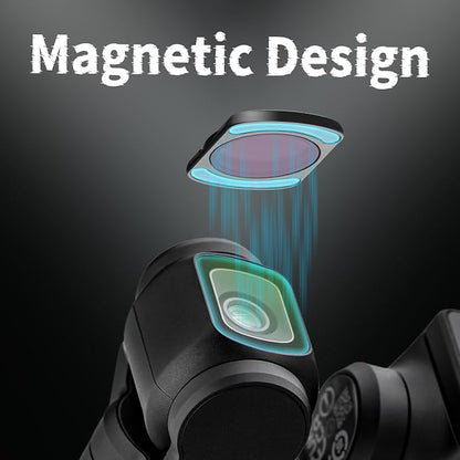 Haoge Magnetic Filters Set for DJI Osmo Pocket 3, Includes CPL, 1/4 Black - Image 2