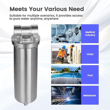 Amwater NSF/ANSI 42 Certification 304 Stainless Steel Filter Housing - Image 8