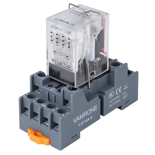 Electromagnetic Power Relay, 14-Pin 5 AMP 110V/120V AC Relay Coil by VAMRONE
