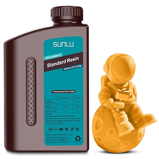 SUNLU 3D Printer Resin 1kg, Fast Curing Standard 3D Resin by SUNLU