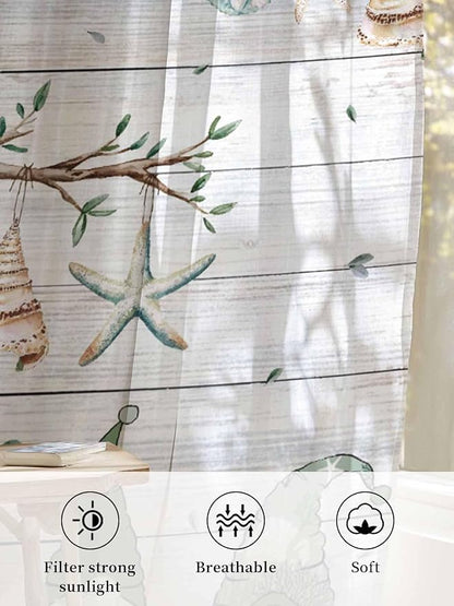 Sheer Curtains 45 Inch Length, Sage Green Gnomes Semi Sheer Curtains Light - Image 6