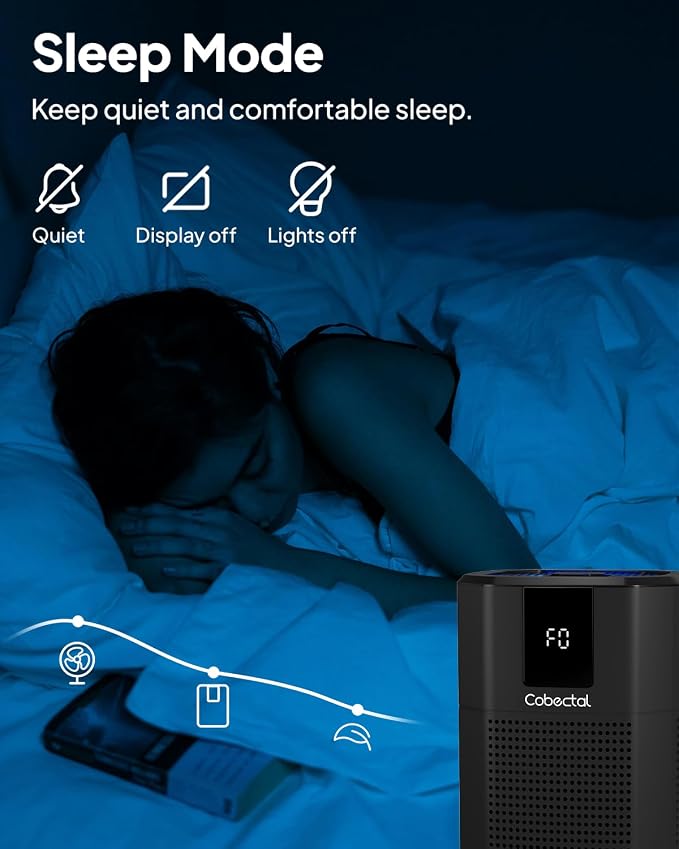 Air Purifier for Home Bedroom, Cobectal Room Air Cleaner - Image 5