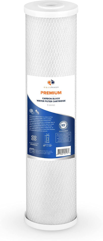 Aquaboon 5 Micron 20 x 4.5 Premium CTO Activated Carbon Water Filter Cartridge - Image 11
