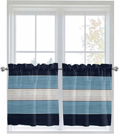 Vintage Country Woodcuts Window Valance Curtains, 2 Panel - Image 6