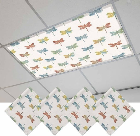 Fluorescent Light Covers for Ceiling Lights Watercolor Dragonfly Magnetic Light by Home+L6