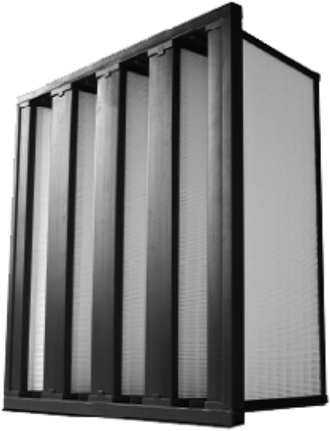 Synthetic Mini Pleat Rigid V-Bank Air Filter 24x20x12 – MERV 15 ASHRAE 52.2 by AccuraFil