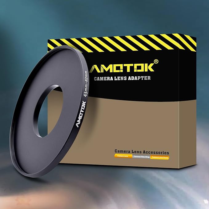 43mm to 82mm Lens adapter/43mm Lens to 82mm Camera Filters Ring Compatible All by AMOTOK