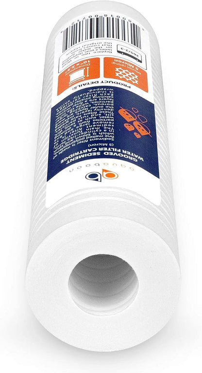 Aquaboon 5 Micron 10 x 2.5 Grooved Sediment Water Filter Replacement - Image 6