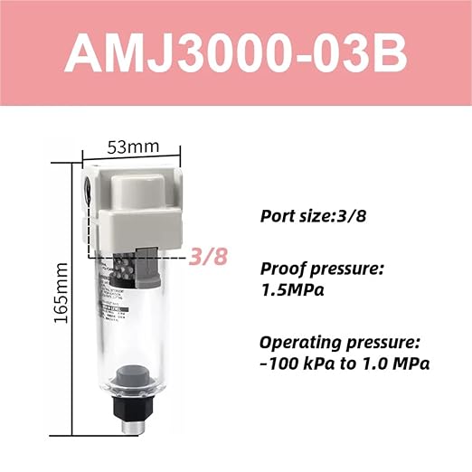 Vacuum Water Droplet Separator Pipeline Filter Negative Pressure Element AMJ - Image 2