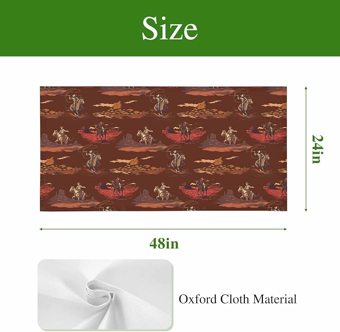 Cowboys Horses 3 Pcs Fluorescent Light Covers 4 x 2 Feet, Desert Ethnic Winds - Image 9