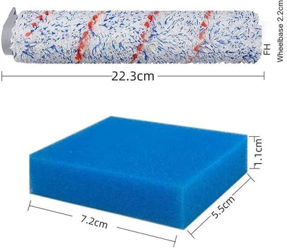 Hand-held Floor Scrubbers Roller Brush Hepa Filter Sponge Parts。Compatible - Image 3