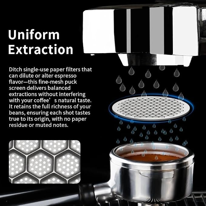 watchget 58.35mm Espresso Puck Screen Reusable Mesh Coffee Filter 0.7mm - Image 5
