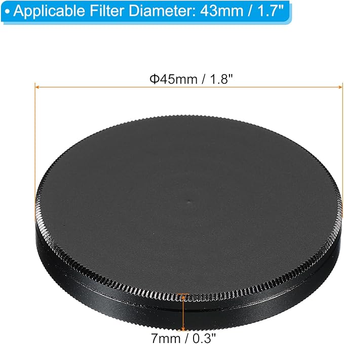 PATIKIL 43mm Lens Cap, Camera Lens Cap Cover Universal Front Metal Lens Filter - Image 2